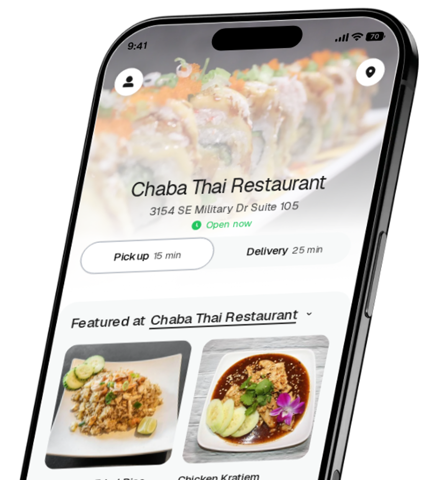 Chaba Thai Restaurant app preview